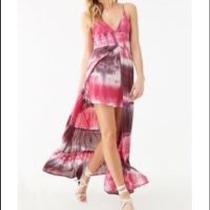NWT Pink Tie Dye Maxi Dress Small